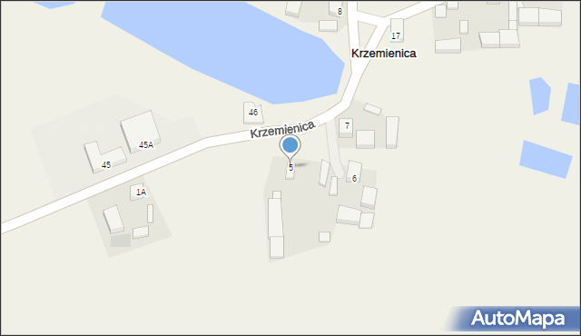 Krzemienica, Krzemienica, 5, mapa Krzemienica