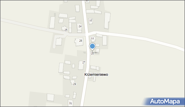 Krzemieniewo, Krzemieniewo, 10, mapa Krzemieniewo