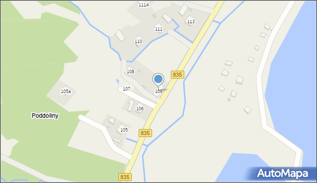 Krzemienna, Krzemienna, 109, mapa Krzemienna