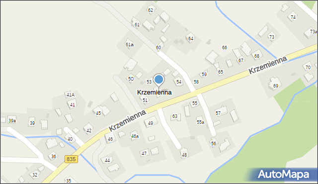 Krzemienna, Krzemienna, 52, mapa Krzemienna