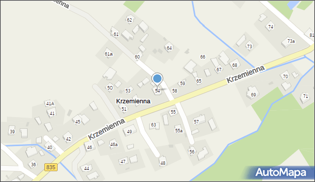 Krzemienna, Krzemienna, 54, mapa Krzemienna
