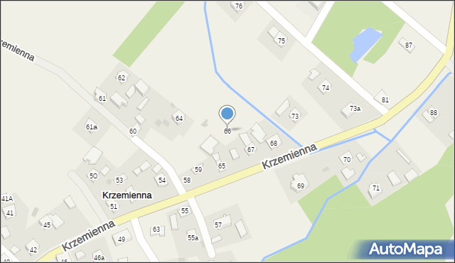 Krzemienna, Krzemienna, 66, mapa Krzemienna