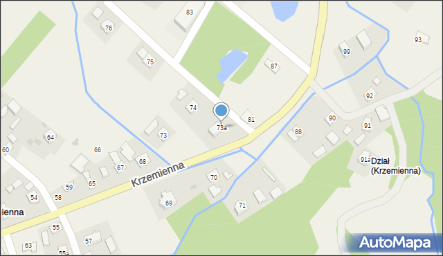 Krzemienna, Krzemienna, 73a, mapa Krzemienna