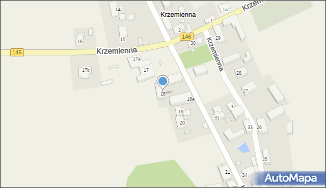 Krzemienna, Krzemienna, 18, mapa Krzemienna