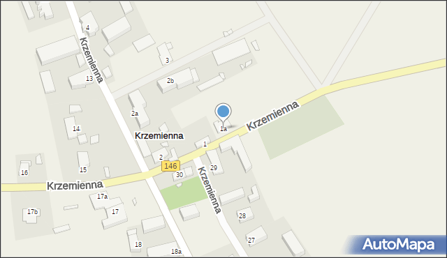 Krzemienna, Krzemienna, 1a, mapa Krzemienna