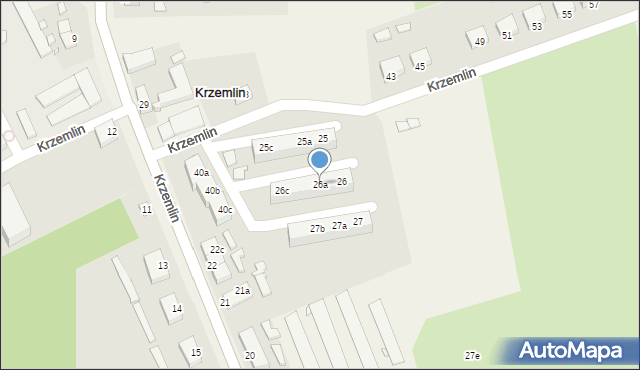 Krzemlin, Krzemlin, 26a, mapa Krzemlin