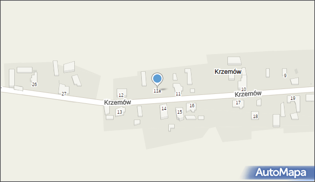 Krzemów, Krzemów, 11a, mapa Krzemów