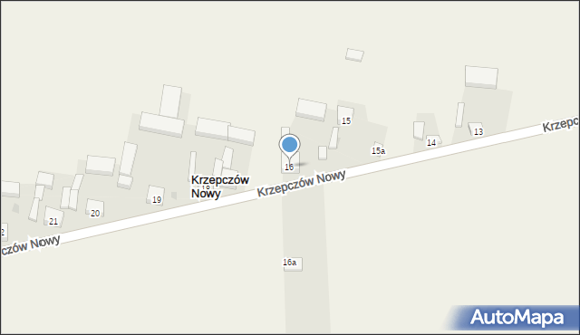 Krzepczów Nowy, Krzepczów Nowy, 16, mapa Krzepczów Nowy