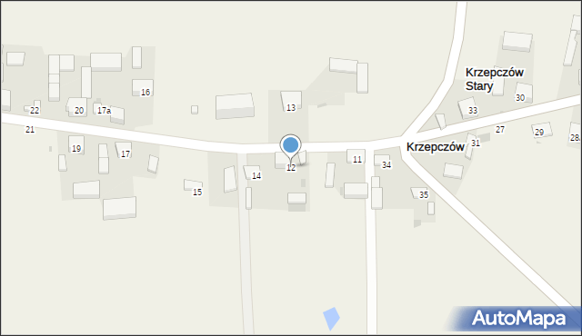 Krzepczów Stary, Krzepczów Stary, 12, mapa Krzepczów Stary