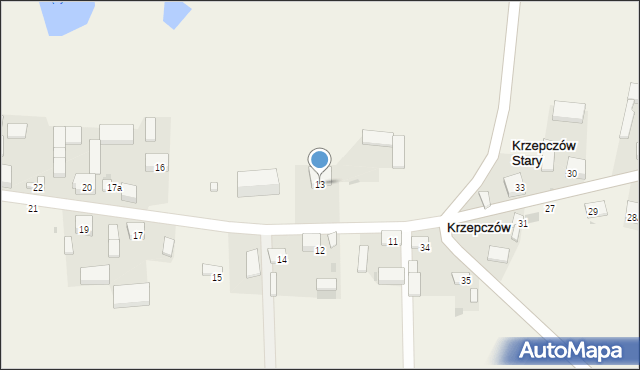 Krzepczów Stary, Krzepczów Stary, 13, mapa Krzepczów Stary