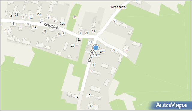 Krzepice, Krzepice, 19, mapa Krzepice