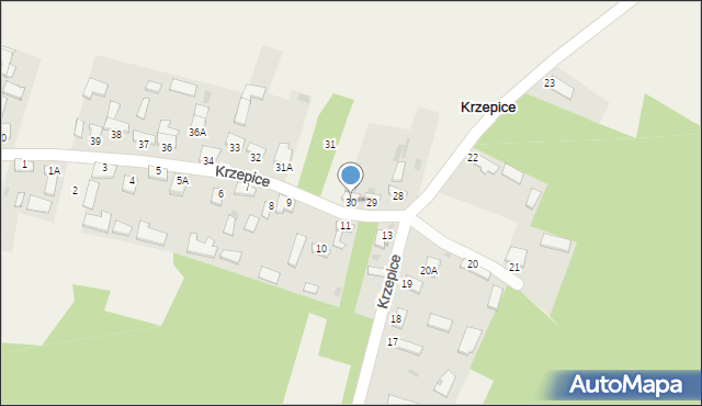 Krzepice, Krzepice, 30, mapa Krzepice