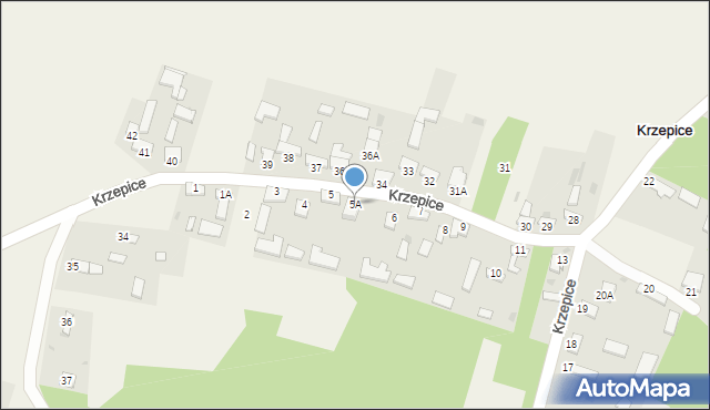 Krzepice, Krzepice, 5A, mapa Krzepice