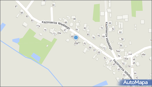Krzepice, Króla Kazimierza Wielkiego, 63a, mapa Krzepice