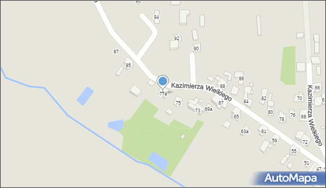 Krzepice, Króla Kazimierza Wielkiego, 77a, mapa Krzepice