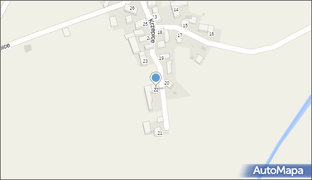 Krzepice, Krzepice, 22, mapa Krzepice