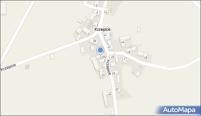 Krzepice, Krzepice, 25A, mapa Krzepice