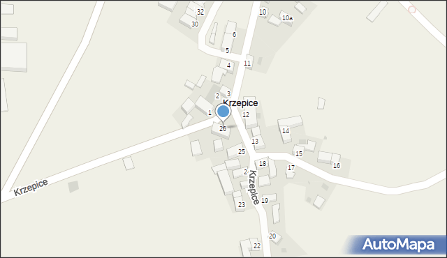 Krzepice, Krzepice, 26, mapa Krzepice