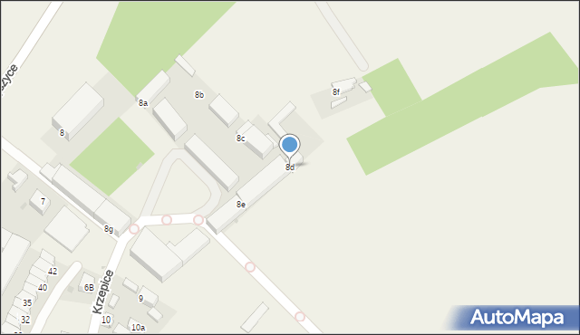 Krzepice, Krzepice, 8d, mapa Krzepice