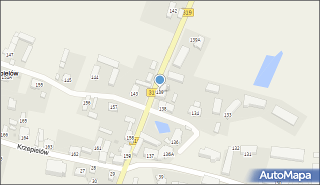 Krzepielów, Krzepielów, 139, mapa Krzepielów