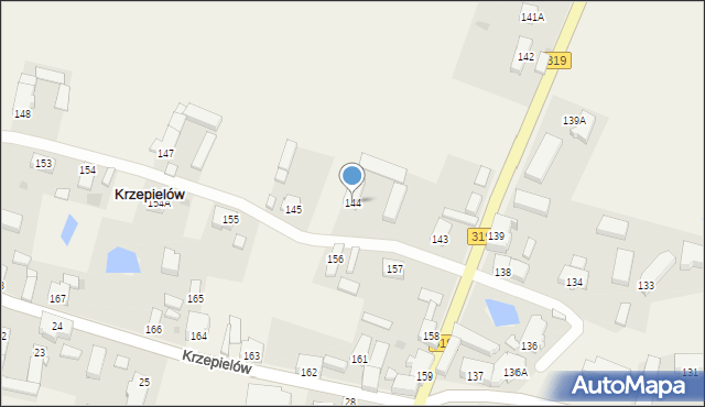 Krzepielów, Krzepielów, 144, mapa Krzepielów