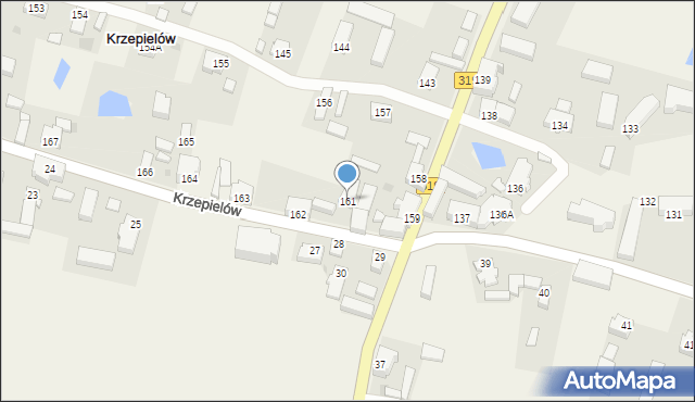 Krzepielów, Krzepielów, 161, mapa Krzepielów