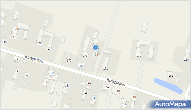 Krzepielów, Krzepielów, 173, mapa Krzepielów
