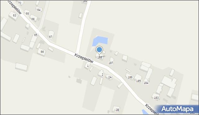 Krzepielów, Krzepielów, 188, mapa Krzepielów