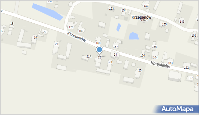 Krzepielów, Krzepielów, 22, mapa Krzepielów