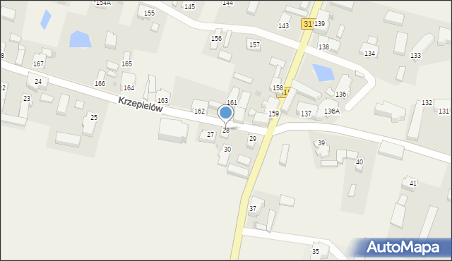 Krzepielów, Krzepielów, 28, mapa Krzepielów