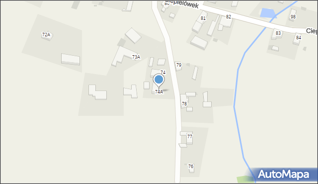 Krzepielów, Krzepielów, 74A, mapa Krzepielów