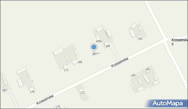 Krzesimów, Krzesimów, 167, mapa Krzesimów