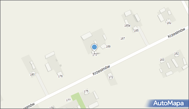 Krzesimów, Krzesimów, 171, mapa Krzesimów