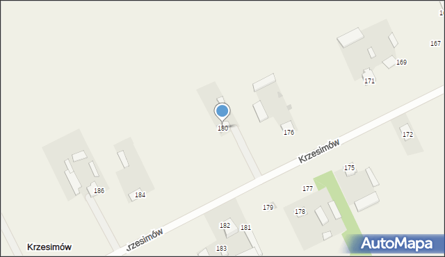 Krzesimów, Krzesimów, 180, mapa Krzesimów