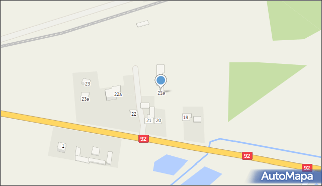 Krzesin, Krzesin, 21a, mapa Krzesin