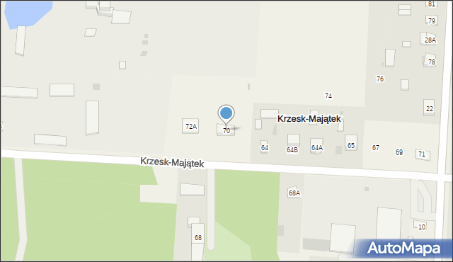 Krzesk-Majątek, Krzesk-Majątek, 70, mapa Krzesk-Majątek