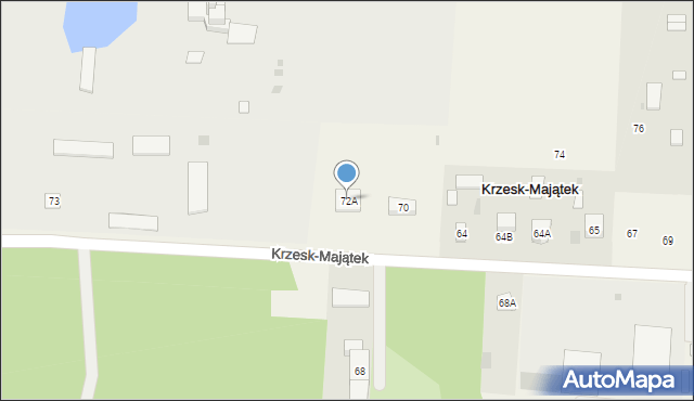 Krzesk-Majątek, Krzesk-Majątek, 72A, mapa Krzesk-Majątek