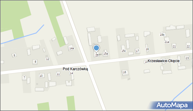 Krzesławice, Krzesławice, 15, mapa Krzesławice