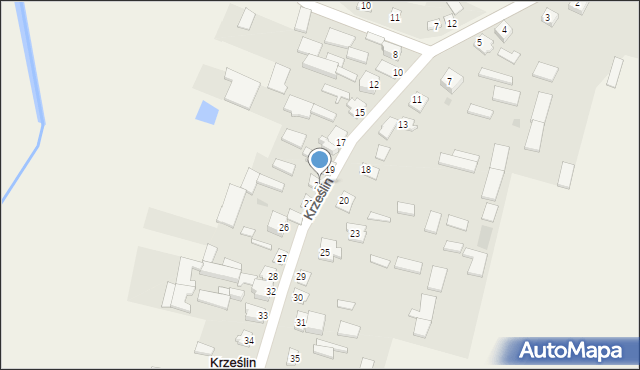 Krześlin, Krześlin, 21, mapa Krześlin