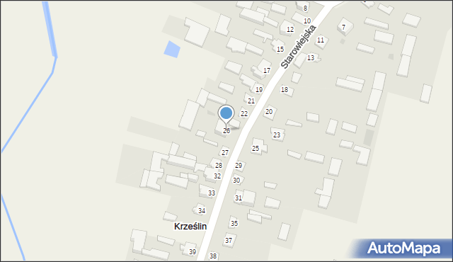 Krześlin, Krześlin, 26, mapa Krześlin