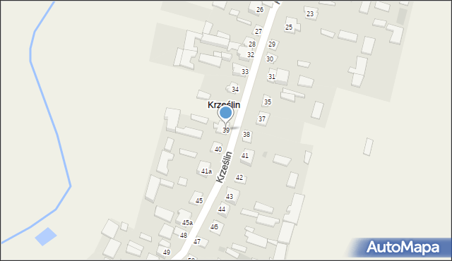 Krześlin, Krześlin, 39, mapa Krześlin