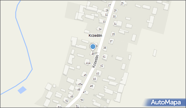 Krześlin, Krześlin, 40, mapa Krześlin
