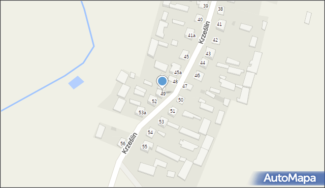 Krześlin, Krześlin, 49, mapa Krześlin