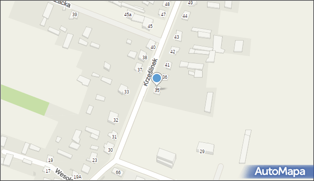 Krześlinek, Krześlinek, 35, mapa Krześlinek