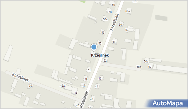 Krześlinek, Krześlinek, 53, mapa Krześlinek