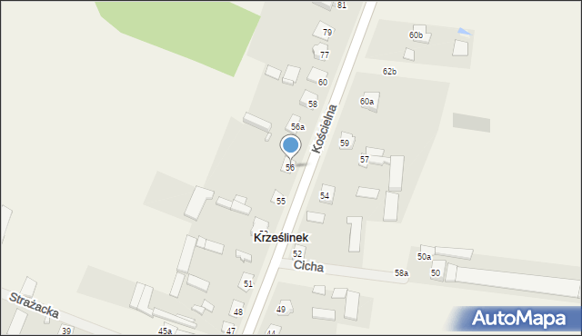 Krześlinek, Krześlinek, 56, mapa Krześlinek