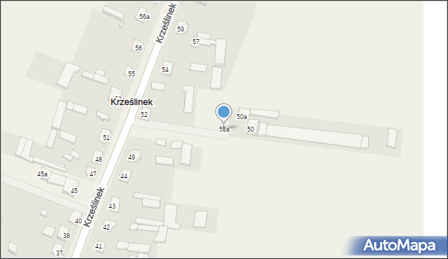 Krześlinek, Krześlinek, 58a, mapa Krześlinek