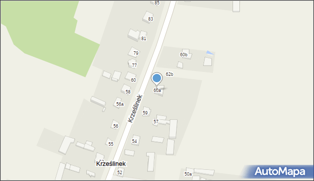 Krześlinek, Krześlinek, 60a, mapa Krześlinek