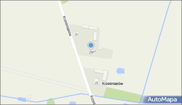 Krześniaków, Krześniaków, 15A, mapa Krześniaków
