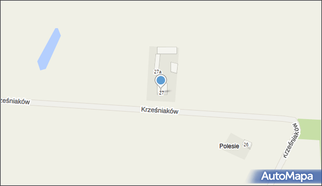 Krześniaków, Krześniaków, 27, mapa Krześniaków